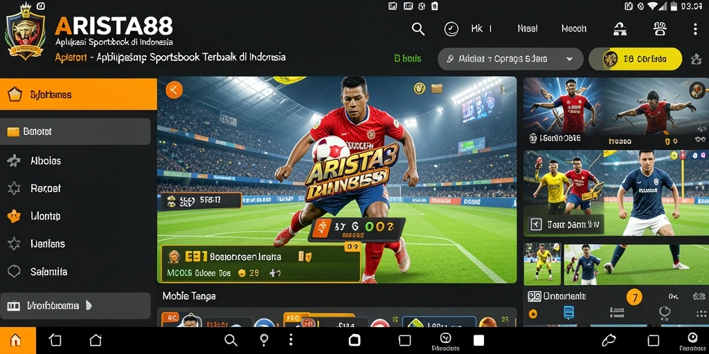 Screenshot utama dari gameplay ARISTA88 yang menunjukkan interaksi taruhan olahraga.