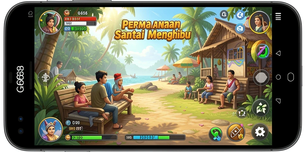 Tangkapan layar utama G668 menampilkan gameplay sederhana dan menarik.