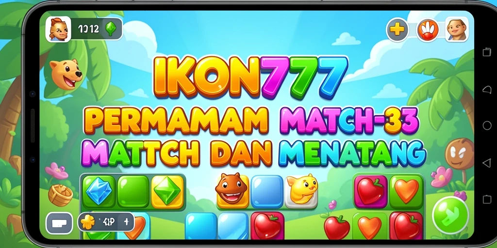 Tampilan gameplay seru IKON777 dengan ikon berwarna-warni.