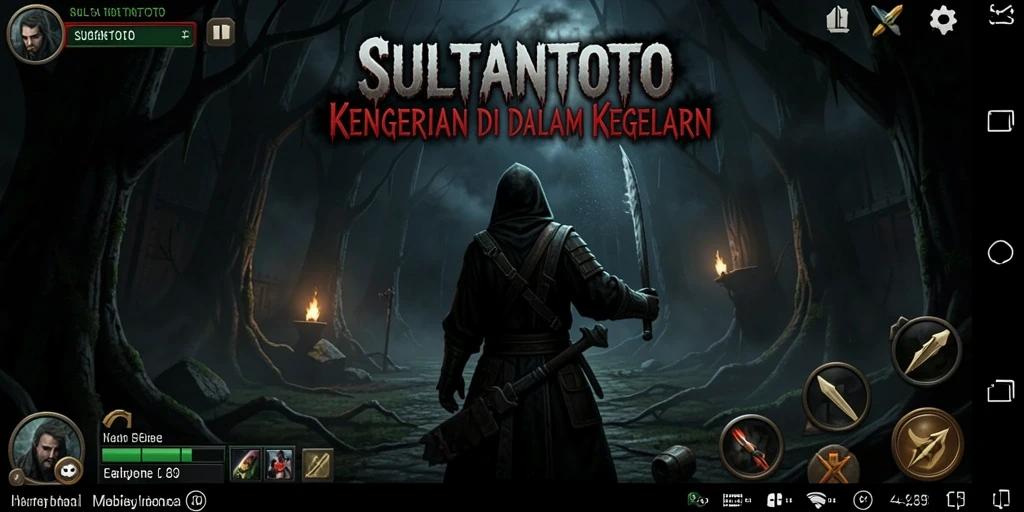 Tampilan gameplay menyeramkan di dunia kegelapan SULTANTOTO.